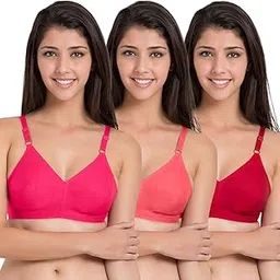 souminie U Shaped Back - 100% Cotton Full Figure Bra - Minimizer - Non Padded - Full Coverage Wirefree Seamed Bra-picture-25