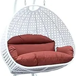 2 Seater Swing with Curve Stand with Maroon Cushion for Adult/Outdoor/Indoor/Balcony/Garden/Patio-picture-31