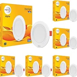 wipro 6W Alpha Downlight for Junction Box | Pink |3 inch Cutout, 22mm Height | Surge Protection Upto 350 VA | High Voltage Protection Upto 4KV | Pack of 6-picture-21