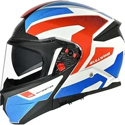SMK Gullwing Sonic Motorcycle Helmet, Flip-Up Dual Visor, ISI DOT ECE 22.06 Certified-image-76