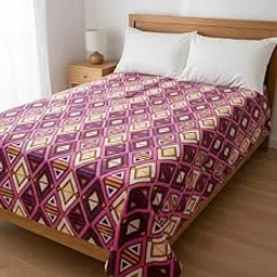 Super Soft Single Bed Blanket for Winter | Warm Mink, Lightweight, Geometric Print, Cozy & Fade-Resistant Blanket for Bedroom & Gifting-image-87