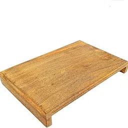 Natural Wood Mango Wood Pidha/Wooden Stool/Puja Chowki/Puja Asana/Puja Bajot, (38X18X8 CM) (15X7X3 INCH)-picture-10