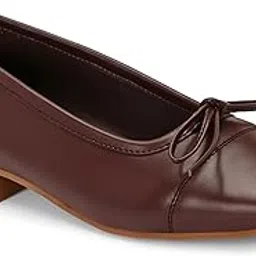 Women Brown Faux Leather Casual Slip On Ballerinas EPW55202_P-image-29