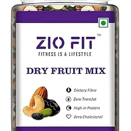 Ziofit Popular Dry Fruit Mix Jar 900g,Californian Almonds, Cashews, Dates, Black Raisins and Green Raisins, Natural and Flavorful Snack-image-58