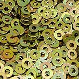 (1000) Hardened 1/4" USS Flat Washers - Grade 8 - Yellow Zinc Plated - Thru-Hard-picture-10