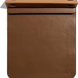 DailyObjects Trigono Mouse Pad | Extended for Laptop, for PC, and Wireless Mouse | Precise Cable Cut-Outs | Water Resistant | Phone Holder | Vegan Leather Finish for Home, Office, Gaming -Brown-picture-39