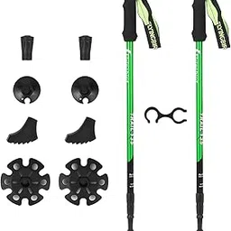 2 Pack Adjustable Trekking Poles Telescopic Aluminum Hiking Pole Walking Sticks Tungsten Tips Absorbent Grips-picture-35