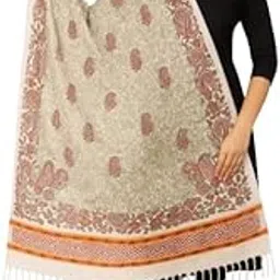Handmade Cotton Block Print Shawl for Women – Soft Lightweight Dupatta Stole with Floral & Paisley Design | Ethnic Winter Wrap (3 Colors)-image-16