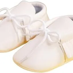 neska moda 6 To 12 Months Baby Girls Synthetic Leather Solid Lace-Up Closure Booties (White) - BT5121-picture-25