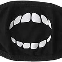 myaddiction 3xUnisex Cotton Anti-dust Mask Black Fashion Cool Anime Teeth Mouth Mask -01-picture-18
