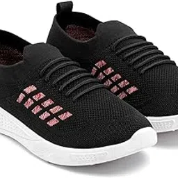 pahnava Women's Knit Sneakers, Mesh Fabric, Slip-on Style, Lightweight Casual Walking Shoes with White Sole, Available in Black and Grey-picture-18