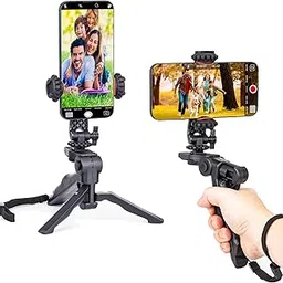 zeadio Smartphone Tripod Mount Adapter with Desktop Tripod, Selfie Stick Monopod Adjustable Clamp, Fits for All iPhone and Android Smartphones-picture-14