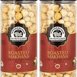 Wonderland Foods 200g (100g X 2) Roasted & Flavoured Thai Sweet Chilli Makhana (Foxnut) Jar Gluten-Free Healthy Snack | High Protein & Fibre | Crunchy Superfood-picture-32