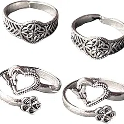 ap jewels Women & Girls Metal Plated Fancy Toe Ring Adjustable Bichiya/Leg Finger Ring-Combo-2 (A_C_P_110759_Multi)-picture-11