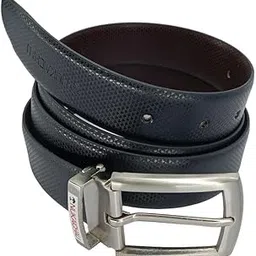 nukaichau Pin Buckle Leather Belt | Flexible Belt | Formal Belt Reversible | For Men | Easy Adjustable Size 16-46 | Colour Black/Brown | Gift Box included | KT8_920_P_BL6.74-picture-11