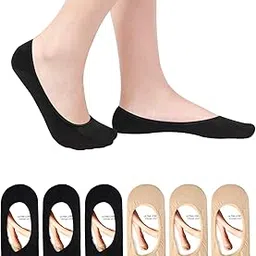 adfolf Nylon 6 Pack Ultra Low Cut No Show Socks Women Invisible For Flats And Dress Shoes Liner Socks With Non-Slip Heel Grips,Assorted-picture-39