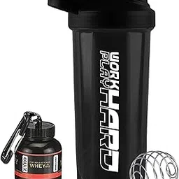 Zyro Protein Funnel & Shakers for Protein Shake Bottle Gym Shaker Bottle Shaker Bottles for Protein Shake Gym Protein Shaker Bottle for Gym protein shake bottle - Black 700 ml shaker bottle-image-2