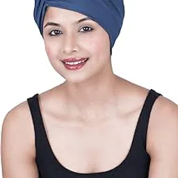 the headscarves Women Skin Friendly Bamboo Viscose Pleates Solid Sleep Cap for Night & Day Wear Hair Loss Chemo Women's (Multi-Colors)-picture-51