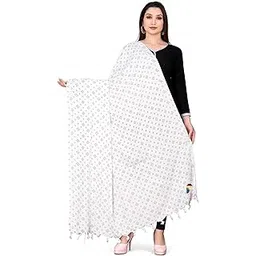 pracharan Women Cotton Hand Printed Beautiful Design Dupatta | Ethnic Colorful Floral Print Chunni(LENGTH 2.10M) image 1