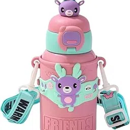 Kids Water Bottle, Water Bottle for School, Water Bottle for Girls and Boys, Stainless Steel Sipper Water Bottle for Kids, Spill-Proof, BPA-Free, Perfect for School, outside (PINK)-picture-12