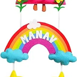 Name Banner Wall Hanging :Rainbow with Name Wall Hanging| |Decor| Living|Room|Interior|Decoration|Home|Artworks|Hangings|Items|Door|Decorative|Item|Kids|Gifts|Modern|Offices-picture-21