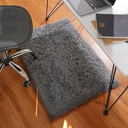Vintage Threads Fluffy Area Rug Bedroom Living Room, Fuzzy Shaggy Carpet Soft Plush Furry Bedside Rug, Indoor Floor Rug, Home Decor Aesthetic, Multiple (Grey, 40x60 CM, Rectangular)-picture-22