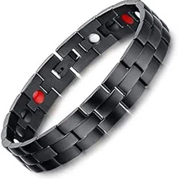 asma jewel house Black Classical Healthy Magnetic Therapy Stainless Steel Link Bracelet Bracelet for Men & Women-picture-52