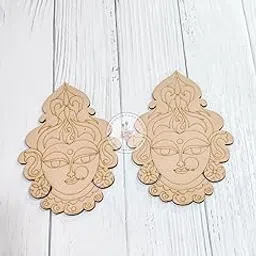R&H Pine Wood MDF Durga Maa Cutouts, 6, 8, & 10 Inch, 3.5mm Thick, Combo, Laser Cut, Smooth Finish, For Painting, Resin Art, Lippan Art, Craft, Home Decor-image-48