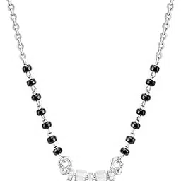 minutiae Stylish Fashion Pendant Necklace Black Beads Mangalsutra for Women & Girls with Extendable Chain-picture-35