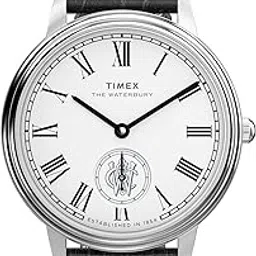 timex Waterbury Metropolitan Analog Watch for Men with Silver-Tone Dial & Black Strap - Water Rasistant Men's Wrist Watches - TW2Y23100UJ-picture-33