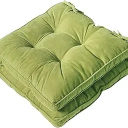 Furlide Patio Chair Cushion 18 x 18 Inch Cushions Pad with Ties Indoor Outdoor Cushions for Dining Chairs Set of 2, Square Green-picture-28