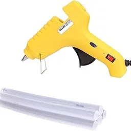 GLUN 80 WATT Yellow Glue Gun with 5 TRANPARENT Sticks-picture-24