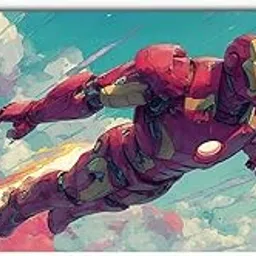 Crimson Jet Deskmat | Futuristic Armored Flyer Inspired Large Gaming Mouse Pad | 11x23 Inches Extended Desk Mat with Smooth Surface & Anti-Skid Rubber Base for Laptop, Keyboard & Office-picture-23