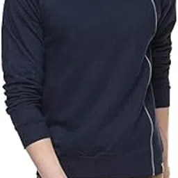 campus sutra Black Mens Mettalic Side Zipped Jacket image 1