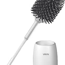 VMVN Toilet Bowl Brush and Holder,Compact Toilet Cleaner Brush Set for Bathroom Deep Cleaning,Silicone Bristles Toilet Scrubber,Floor Standing-picture-41