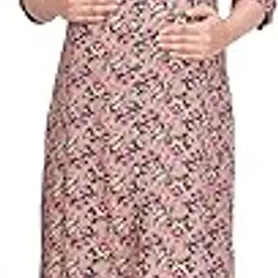 mamma's maternity Women's Knee Length Printed Maternity | Feeding | Nursing Kurti | Feeding Nursing Maternity Comfort Dress Kurti-picture-19