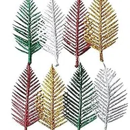 Parakh Designer Multicoloured Glittered Leafs for Gift Decoration (Pack of 12)-picture-20