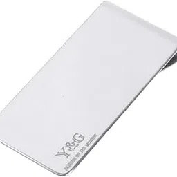 Silver rectangle silm Money Clip with Box silver gift items MC1023 One Size Silver-image-51