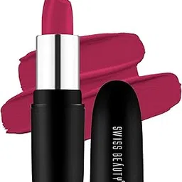 Swiss Beauty Pure Matte Creamy Lipstick | Non-drying, Highly pigmented Lipstick | Shade- Bold Wine, 3.8gm|-image-93
