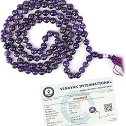 reiki crystal products Women's Stylish Natural AAA Certified 6 mm 108 Round Beads Amethyst Mala Necklace Jap Mala Fashion Jewellery-picture-25
