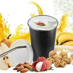 PARABRAHMA Stainless Steel Sipper for Kids with Straw Glass for Kids Milk Tumbler with Straw and Lid Sippy Cup with Gum Protection for Kids Straw Glass (370 ml, 1-4 Years) (Black)-picture-64