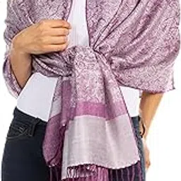 sakkas 70" x 28" Paisley Self-Design Pashmina Shawl/Wrap/Stole-picture-23