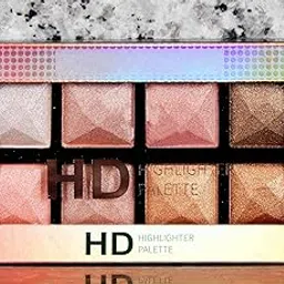 VARS ; LONDON 8 color HD face highlighter and bronzer combo palette (SHADE A)-picture-43