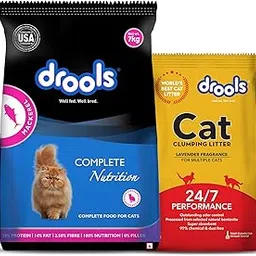 Drools Dry Adult Cat Food Real Mackerel 7kg with 5kg Drools Cat Litter Free-picture-12