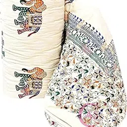 WORLDNEX 400 TC Single Bed Jaipuri Razai Organic Pure Cotton Jaipuri rajai Ac Quilt for All Season Soft Light Weight Rajasthani Cotton Quilt 60 x 90 inch Pack of 1, Multicolor-picture-50