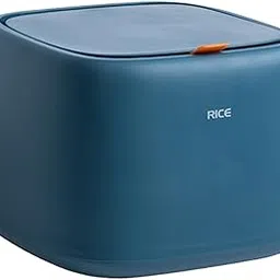 HEAVENGLOW Food Container Flip Top Large Airtight 10kg Rice Storage for Pantry Kitchen Dark Blue-picture-10