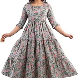 VARICOS Cotton A-Line Flaired Nayara Maternity Feeding Kurti for Women with Zippers | Maternity Dress for Pre and Post Pregnancy & Nursing for Mom-picture-29