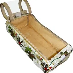 luces Fabric Shoe Cover Portable Travelling Half Transparent Storage Bag Footwear Wardrobe Dust-Proof Organizer Pouch Set of 1 Flower Print-picture-10