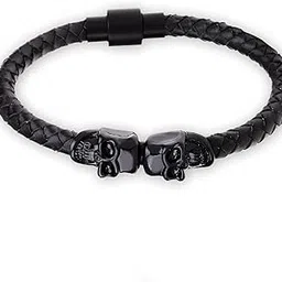 rupeerise Rope Bracelets for Men,Skull Bracelet for Man with Premium Material,Black Bracelet for Men,Stylish Mens for Casual Wear and Gift Giving-picture-15