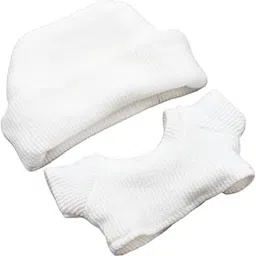 2X 17/15cm Dolls Clothes Clothing Hat and Top for Plush Figure 5.91/6.69inch White-picture-17